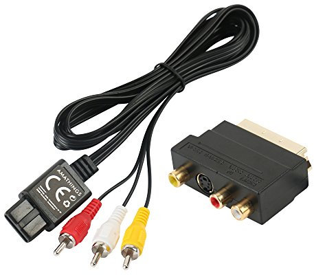 Cavo AV con/senza adattatore Scart per Gamecube / N64 / SNES di amathings