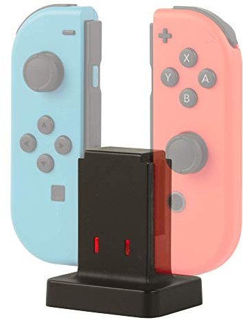 Konix Mythics Supporto base di ricarica rapida per controller Joy-Con Nintendo Switch, Switch Lite e Switch OLED - Cavo da 50 cm - Nero