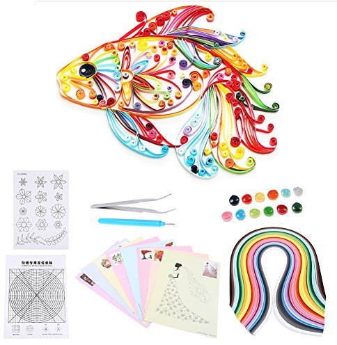 Eujgoov 6 In 1 DIY Quilled Kreation Papier Handwerk Quilling Tools Kit Sammlung Für Dekoration Pädagogisches Spaß