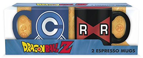 ABYSTYLE - DRAGON BALL - Set 2 mini-mugs - 110 ml - Capsule Corp VS Ruban Red