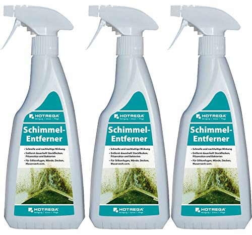 3 x HOTREGA Schimmel-Entferner 500ml Sprühflasche