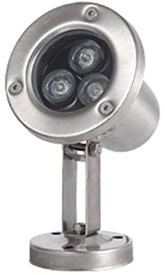 Faretto per Laghetto Subacqueo Illuminazione A Fontana A LED A Bassa Tensione 12V Impermeabile IP68 Acciaio Inossidabile Illuminazione Subacquea per Piscina, Fontana, Stagno(Bianco freddo,3W)