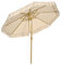 Outsunny Sonnenschirm, Ø264 cm Strandschirm mit Fransen, Terrassenschirm mit verstellbarer Neigung, 8 Streben, für Garten, Balkon, Khaki