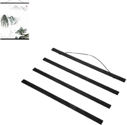 Cyrank Magnetischer Posteraufhänger, Schwarzer Hängerahmen, Wandaufhänger, moderner Holzhalter, Fotorahmen, Posterrollenaufhänger für Bilder(30cm)