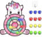 63CM Einhorn Geschenke für Mädchen 3-9 Jahre, Einhorn Spielzeug Dartscheibe Kinder mit 12 Klebrigen Bällen Geschenke für Mädchen 4-11 Jahre Wurfspiel Set Geburtstags Geschenke für Kinder 4–10