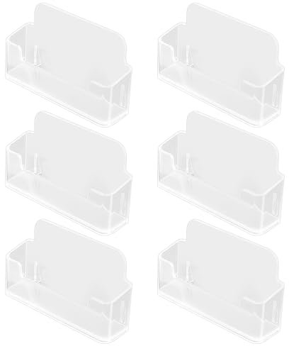 Visitenkartenhalter, 6 Stück Visitenkarten Aufsteller Acryl Visitenkartenhalter Visitenkartenhalter für Schreibtisch, Transparente Visitenkartenhalter Kunststoff Visitenkartenständer für Zuhause Büro