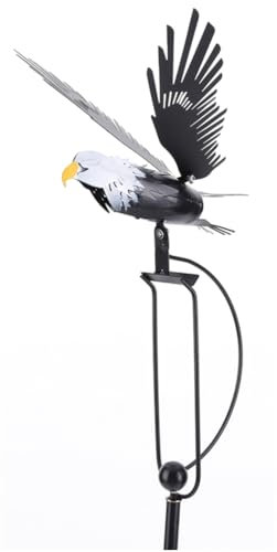 Xbsduih Molinillo de viento para jardín y patio con balancín, decoración de metal para jardín y patio, adornos de jardín de metal, esculturas del, elaboración de alta calidad y fácil