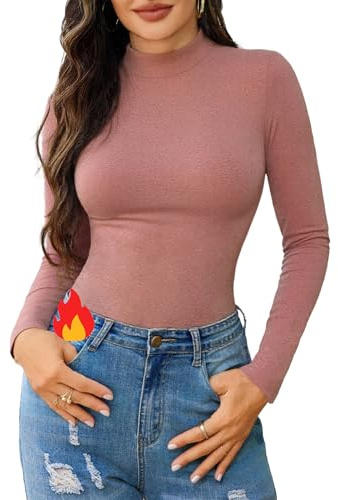 Gyabnw Camiseta Térmica Cuello Alto Manga Larga Camiseta Slim Fit Basica Termica Top Otoño/Invierno Ropa Interior Jersey Elegante Casual Suave Suéter