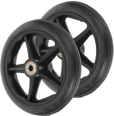 Gatuida Roues De Fauteuil Roulant 2 Pièces Roue De 6 Pouces En Caoutchouc Et Plastique Solide Remplacement Pour Déambulateur Usage Mobilité Conduite Confortable Et Stable