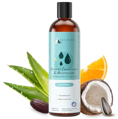 Kin+Kind, Natural Conditioner & Moisturizer, for Dogs & Cats, Unscented, 354ml