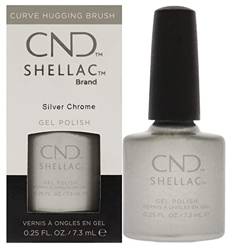 CND Shellac Silver Chrome, 7.3 ml/0.25 fl oz.