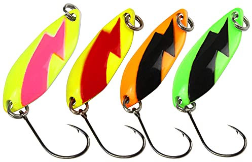4 FTM Spoon Spark 2,5g - Forellenblinker zum Spinnangeln, Blinker zum Forellenangeln am Forellensee, Spoonblinker, Löffelblinker
