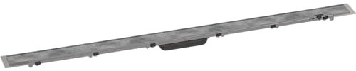 hansgrohe Fertigset Duschrinne RainDrain Rock, befliesbare Abflussrinne 1200mm, Bodenablauf Dusche kürzbar