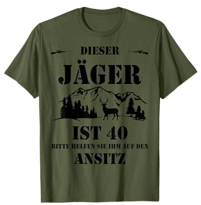 40 Geburtstag Mann Geschenk lustig Jäger Legende Jagd T-Shirt