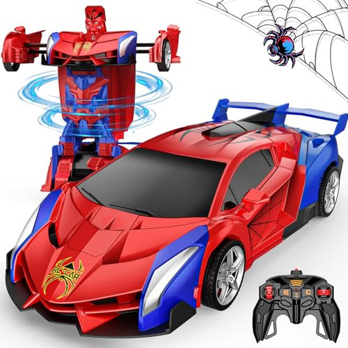 Braxel 2-in-1 Ferngesteuertes Auto ab 3 4 5 6 7 8 9 Jahre, Transform Roboter Man Spielzeug, RC Auto Kinder Spielzeug ab 3-8 Jahre, Ostergeschenke Kinder Geburtstags Geschenke Junge 3-12 Jahre