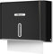 PLUSSEN Dispensador de toallas de papel de pared para toallas de papel, dispensador comercial de baño y cocina, plegable en Z/capacidad de plegado múltiple, 200 hojas(negro 6007)