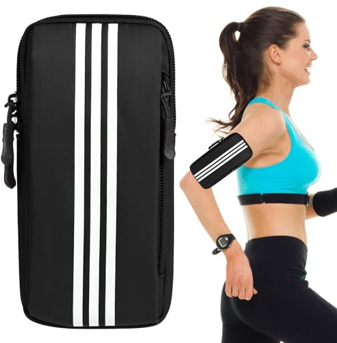 HAGOT Brazalete Movil Running Deportivo, Bolsa el Brazo Deportivo Universal, para Teléfonos Móviles de 6.7, Porta Movil Runnning Accesorios, para Correr, Gimnasio, Viaje, Negro