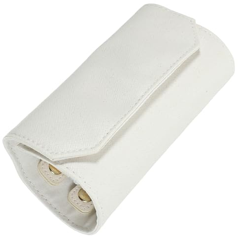 HIAKDOFT Organizador De Joyas De Viaje Enrollable 30x10 Cm Cuero Sintético Ligero Plegable Para Mujeres Viaje Uso Diario Bolsa Para Joyas Portátil y Compacta
