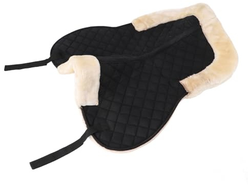 Yctze Stötabsorberande Halvt Sadelunderlägg Engelsk Halvt Sadelunderlag Polyester Faux Wool Slip Andas Sadelunderlag Equine Comfort Products