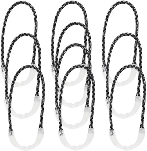 SMASOLO Lot de 10 Cordons Tirettes de Fermeture Éclair Luminescents, en PU Résistant, pour Vêtements, Paquet à Dos et Équipements de Plein Air, Accessoires Pratiques D’Extension Nocturne