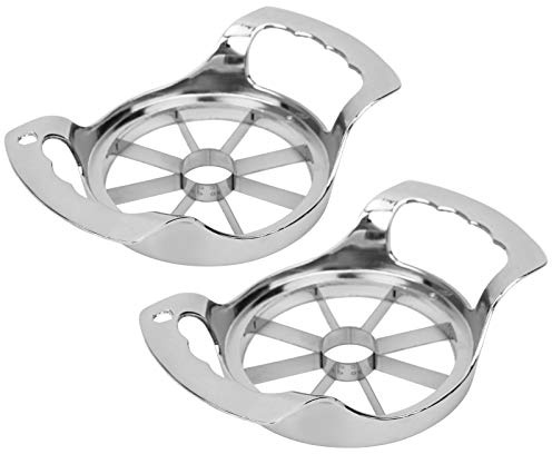2 pezzi tagliafrutta, affettatore di pere in acciaio inox, utensile da cucina per taglio rapido da 3,5 pollici per mele e pere, design a 8 fette di taglio uniforme con lame affilat