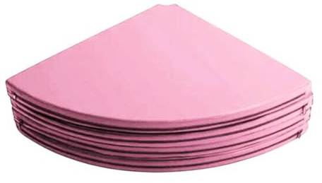 wisoolkic Hopfällbar poledansmatta bärbar yogamatta fitnessträningsutrustning förbättrad tjocklek dämpning för aktiviteter träning dans gymnastik, Rosa, Diameter 1.2 m