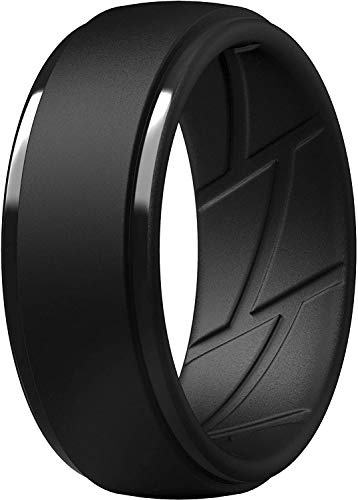 ThunderFit Men's Silicone Rings, Breathable Rubber Bands, 10mm Wide