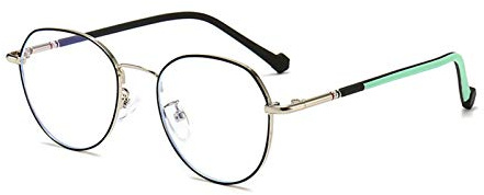 Fantiace Blue Light Blocking Glasses Kids Eyeglasses Frame Small Round Clear Lens Glasses Circle Metal Frame Eyewear (C5)