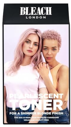 Bleach London Kit de toner nacré Neutralise les jaunes et obtient le blond nacré Toner semi-permanent sans ammoniaque pour cheveux décolorés