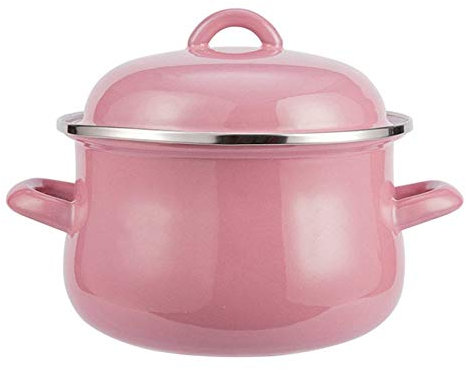 Terrakotta Kochtopf Kleine Auflaufschale Binaural Flacher Induktion Auflauf Mit Harten Email -Beschichtung Macaron Farbe 2L (Color : A)