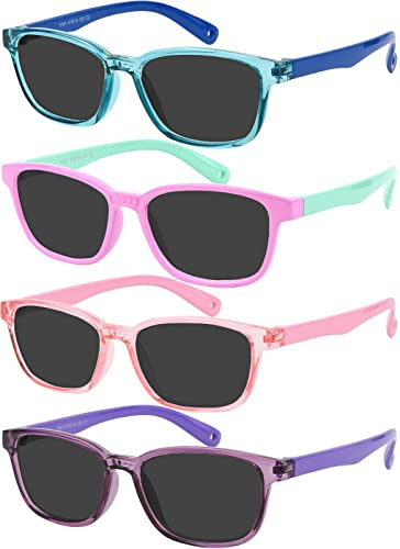 Yogo Vision Toddler Sunglasses Polarized Little Kids Sunglasses for Girls Boys Age 2-6 Pack of 4