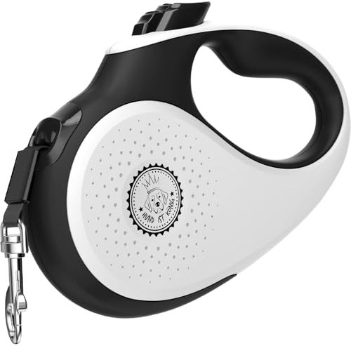 HUND IST KÖNIG Rollleine Hundeleine 5m für kleine & große Hunde | Hochwertige Hundeleine ausziehbar mit bequemen Griff | Robuste Ausziehleine