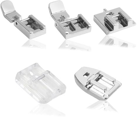 5 Stück Nähfüße Reißverschluss Zipper, Multifunktions Nähmaschine Nähfuß, Nähmaschinen Zubehör für Brother Singer Janome Juki Nähmaschine