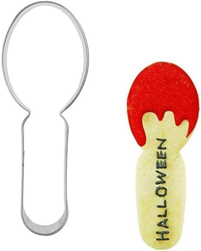 Uteruik Cortador de galletas de acero inoxidable con forma de cuchara, molde de decoración para repostería, herramientas para hornear fondant, vajilla