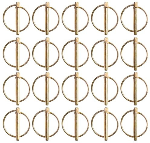 Sipiris Klappsplinte 8mm x 45mm Klappstecker Anhängerstifte Sortimentskit klappsplint für Bauernhof Traktoren Anhänger Lastwagen Rasenmäher(20 Stück)