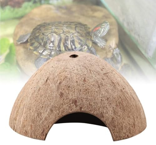 KIMISS Cueva para Reptiles de Natural, Refugio para Tortugas Acuáticas, Decoración de Acuario, Cueva Ecológica y Segura, Escondite para Mascotas
