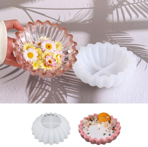 EPODA Klein Silikon Schale Silikonformen GießFormen Schale Silikonform Tablett, Aufbewahrungstablett-Form, Blumentopfform, DIY-Aufbewahrung, Kunsthandwerk Epoxidharz-Form