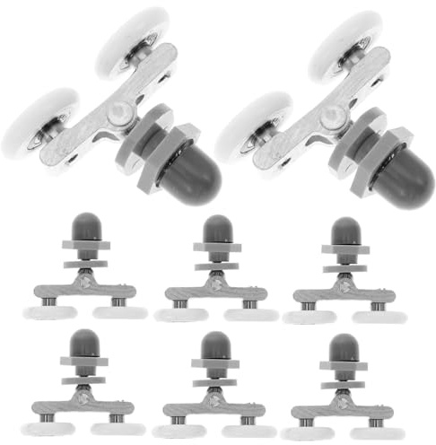 HONITANO 8pezzi Ruote Per Porte Doccia Scorrevoli Doppie Rotelle Di Ricambio in Plastica Per Box Doccia e Vasche Da Bagno Facili Da Installare e Usare