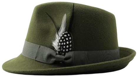Hat Oktoberfest - Sombrero bávaro con pluma | Sombreros alpinos alemanes | Accesorio tradicional de disfraz para hombres y mujeres, tocado de celebración del festival de cerveza, estilo tiroleico cl