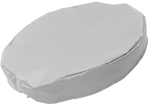 VINTORKY Tapa Protectora para Cubo de Lluvia y Barril de Agua de Tela Oxford 210D Gris, Cubierta para Uso en Exteriores, Patios y Almacenamiento