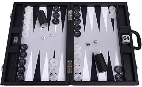 Jeu de Backgammon Tournoi 73 × 53 cm Gris – Wycliffe Brothers Masters