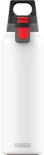SIGG Hot & Cold ONE Light White Thermo Trinkflasche (0.55 L), schadstofffreie und isolierte Trinkflasche, einhändig bedienbare Thermo-Flasche aus 18/8 Edelstahl
