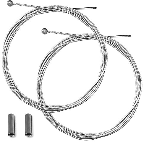 cyclingcolors 2x universal bremsinnenzug 1,75 m fahrrad für vorder oder hinterrad mit kugelkopf 6mm kabel endhülsen