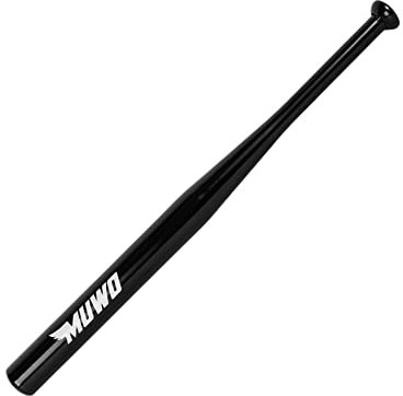MUWO Baseballschläger aus rostfreiem, legiertem Stahl. Für Anfänger, Hobbyspieler und Profis geeignet, Länge: 28 Zoll (0,71 m), Gewicht: 980 g, in vielen (Schwarz)