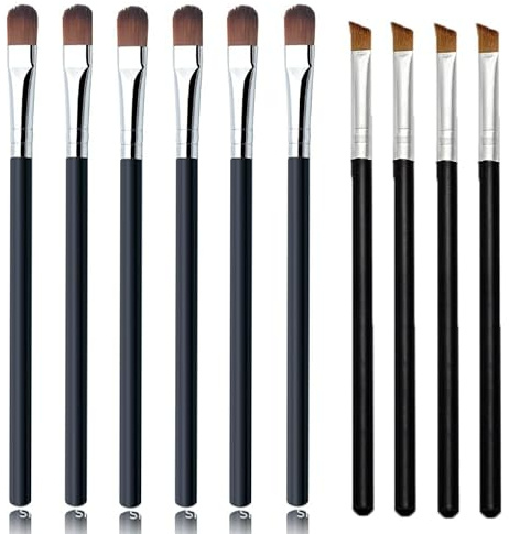 Eyeshadow Applicator Set - 10pcs: Eyeshadow Brushes, Blending Brush, Eyeliner Brush for Makeup - Cream, Powder, Highlighter