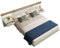 FEZTOY Doppelbett Bettanlage mit 2 LED Nachtkommoden & USB C Steckdose 140 x 200 cm - Holzbett Schlafzimmer Komplett-Set in Eiche Sonoma/Weiß - 205x284x90.5cm (L/B/H), Ohne Matratze