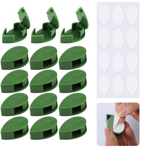 IheDovb 60 Pezzi Ganci per Piante Rampicanti, Autoadesiva Invisibili Clip Piante Rampicanti Fissaggio Clip per Parete Piante
