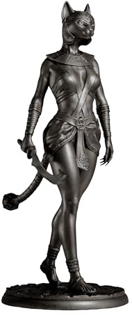 Statue of Bastet (Bast), ancient Egyptian Cat Goddess of beauty, fertility, music and arts (black)