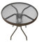 LC Garden »Garvista« Gartentisch Ø60cm rund Metall/Glas klassischer Balkontisch mit pulverbeschichtetem Metallgestell, Bistrotisch mit Glasplatte in Riffeloptik, Gastrotisch mit Hartglasplatte