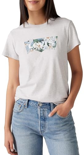 Levi's Women's The Perfect Tee T-Shirt, Coloring Book Daisy, M